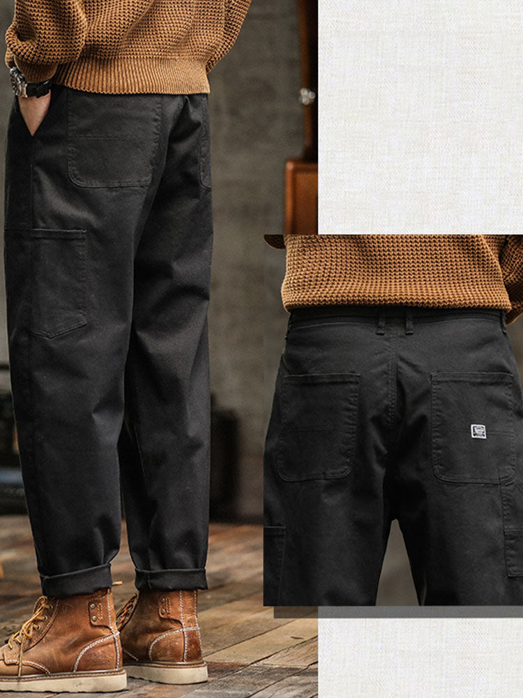 Pantalones Utilitarios Casuales de Inspiración Vintage para Hombre
