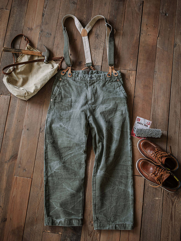 15oz Heavyweight Canvas Trousers with Suspenders
