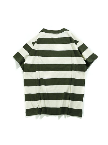 Camiseta de Rayas con Cuello Redondo para Hombre