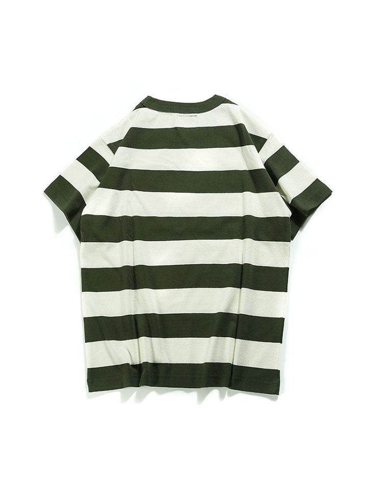 Gestreiftes Herren-T-Shirt mit Rundhalsausschnitt