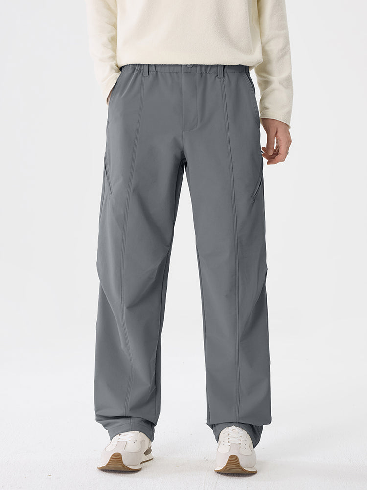Herren‑Wide‑Leg‑Outdoor‑Freizeithose mit Reißverschlusstaschen