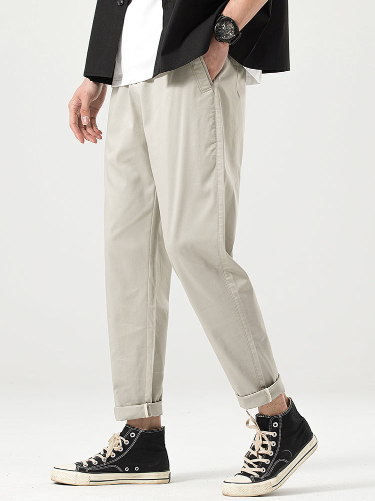 Pantaloni casual da uomo a taglio corto e vestibilità comoda