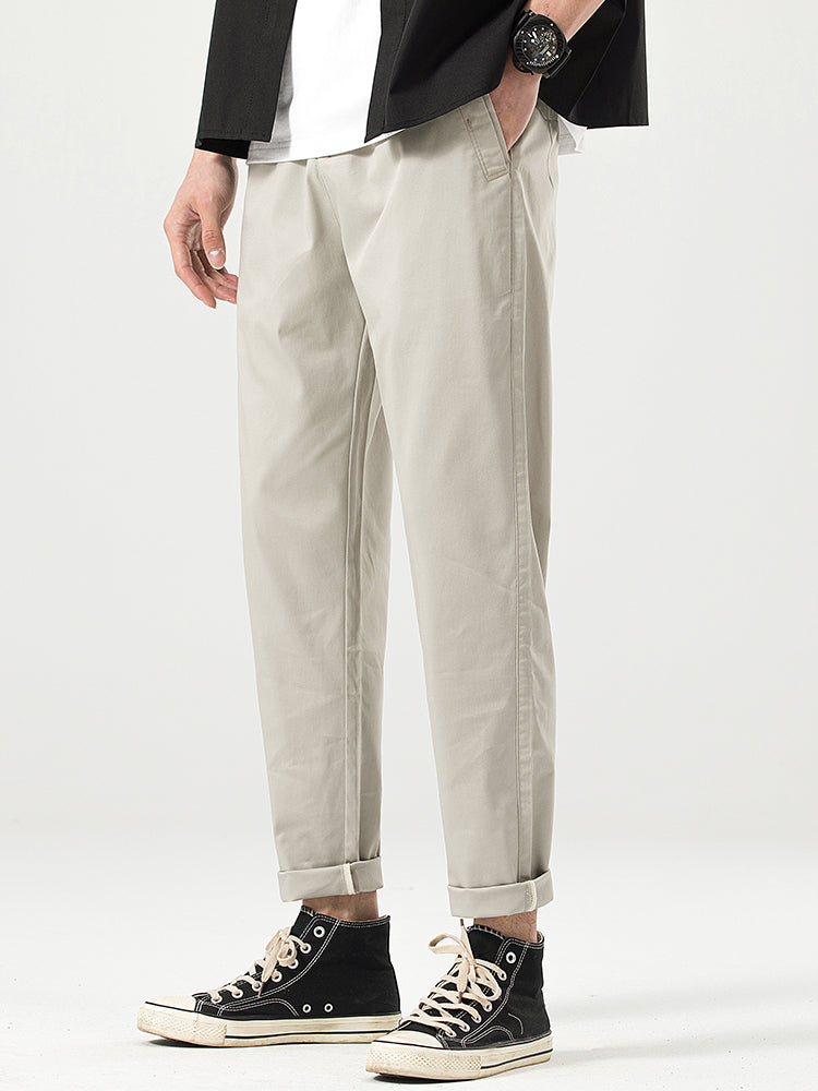Pantaloni casual da uomo a taglio corto e vestibilità comoda