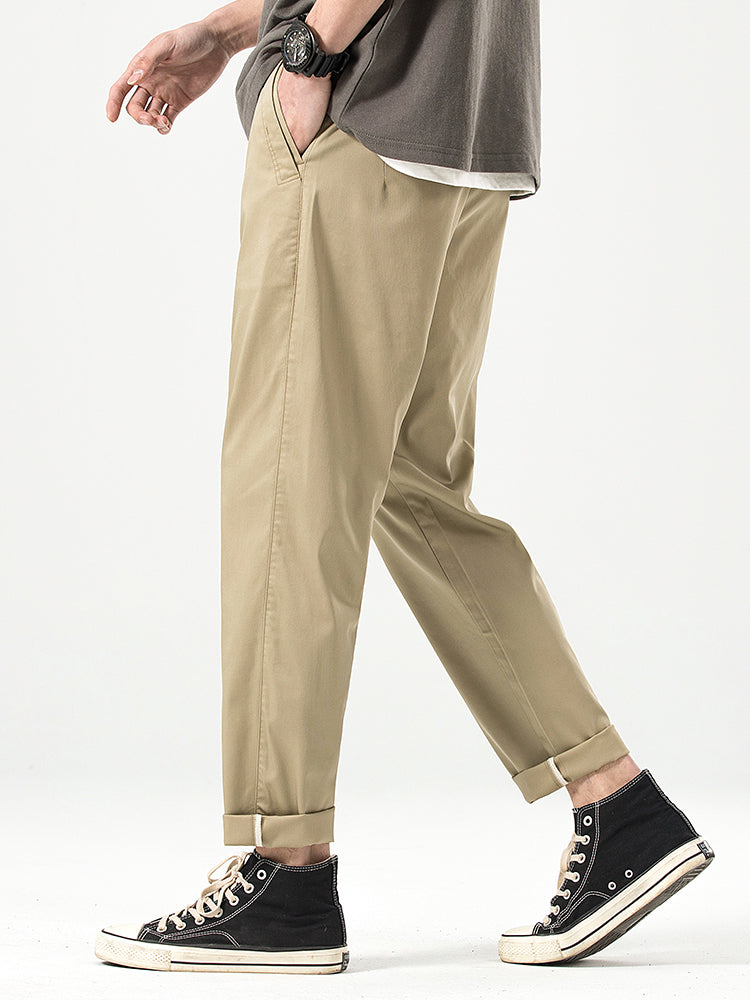 Pantaloni casual da uomo a taglio corto e vestibilità comoda