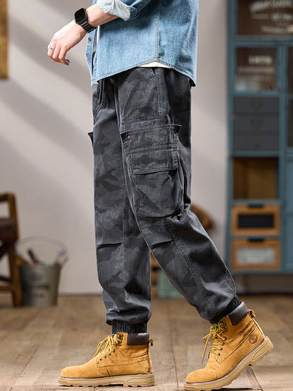 Men's Multi Pockets Camouflage Print Jogger Cargo Pants