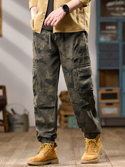 Men's Multi Pockets Camouflage Print Jogger Cargo Pants