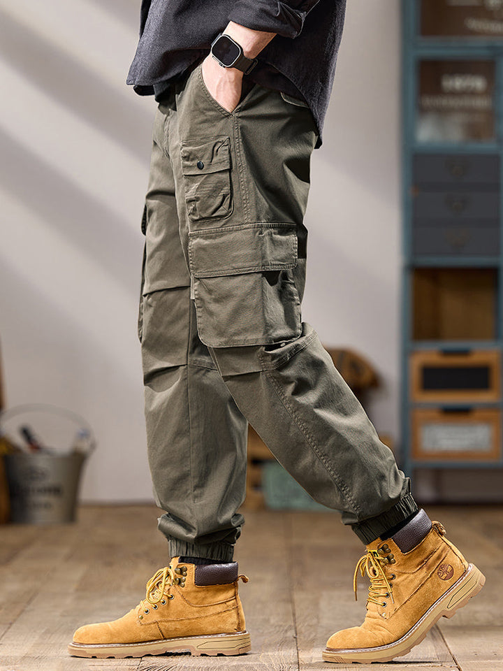 Pantalon cargo de jogging tactique pour homme, à poches multiples et à coupe tactique