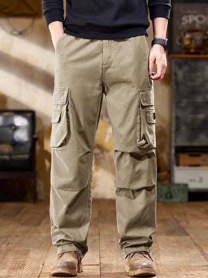 Men's Vintage-Inspired Multi‑Pocket Straight Leg Cargo Pants