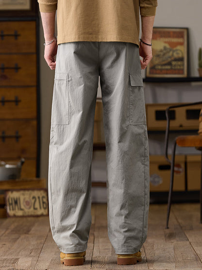 Men’s Multi‑Zipper Pocket Wide‑Leg Cargo Pants