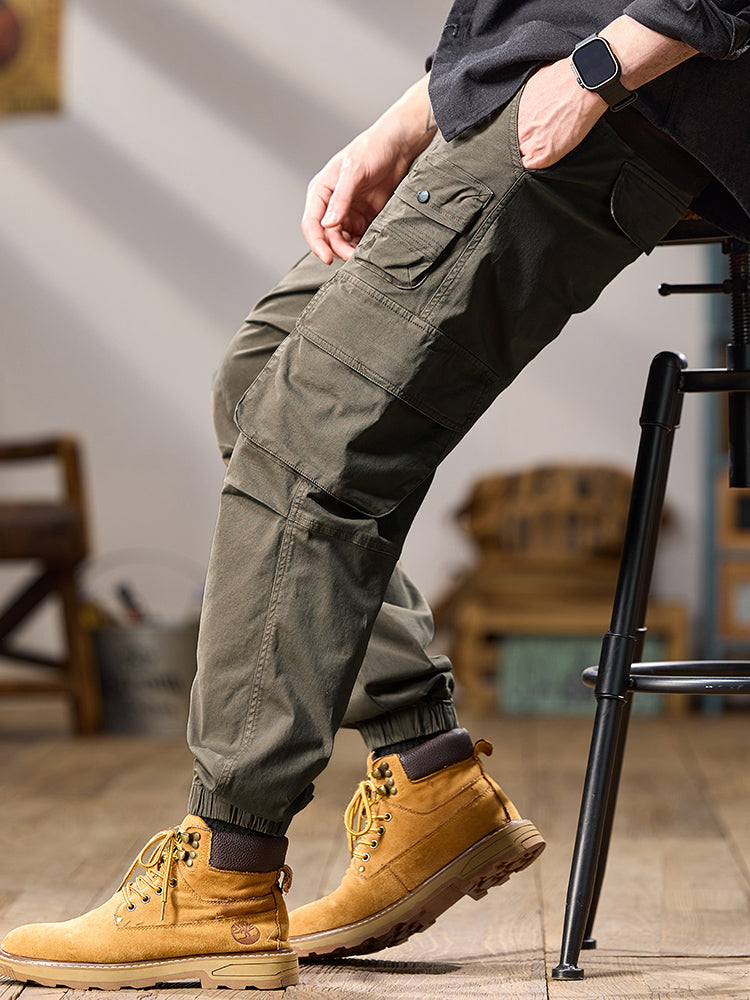 Taktische Cargo-Jogginghose für Herren mit mehreren Lagen und Taschen