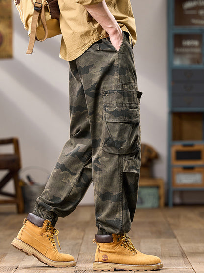 Men's Multi Pockets Camouflage Print Jogger Cargo Pants