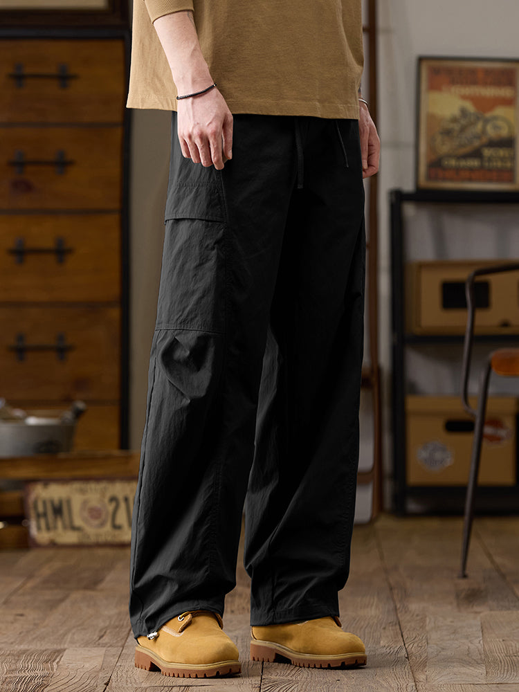 Men’s Multi‑Zipper Pocket Wide‑Leg Cargo Pants
