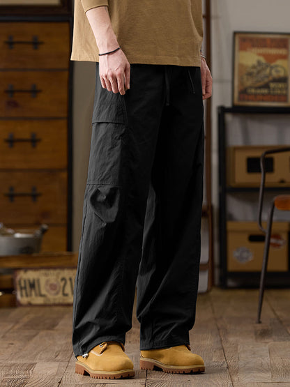 Men’s Multi‑Zipper Pocket Wide‑Leg Cargo Pants