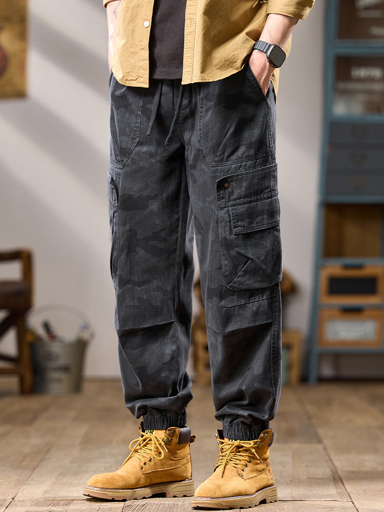 Men's Multi Pockets Camouflage Print Jogger Cargo Pants