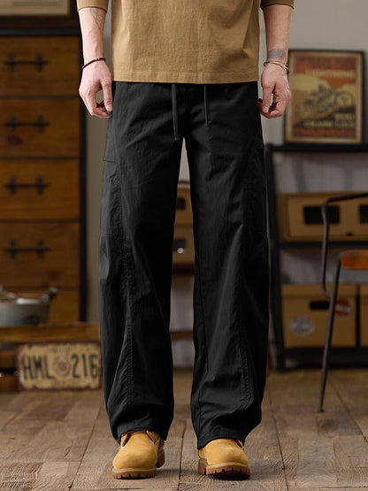 Men’s Multi‑Zipper Pocket Wide‑Leg Cargo Pants