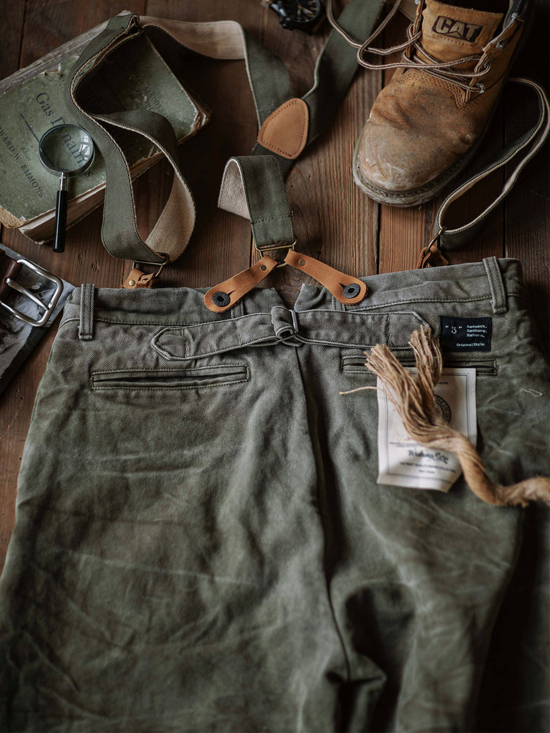 15oz Heavyweight Canvas Trousers with Suspenders
