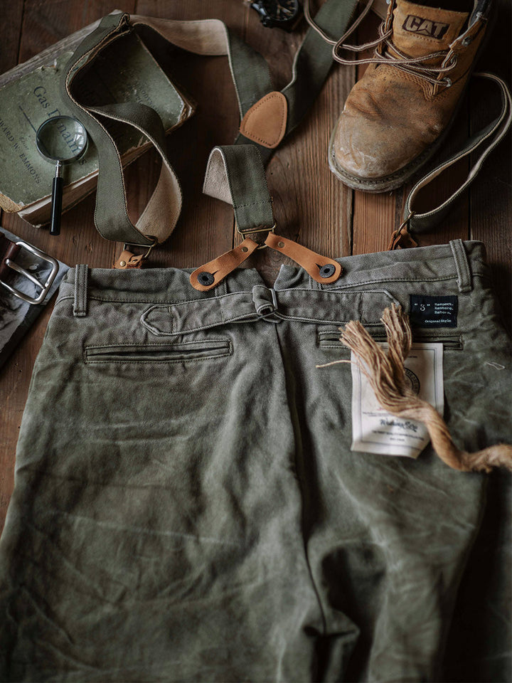 15oz Heavyweight Canvas Trousers with Suspenders