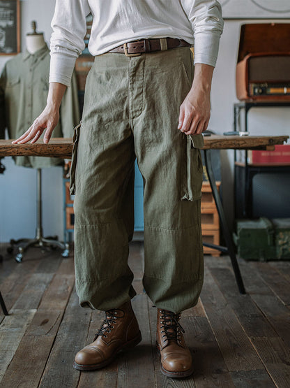 Reproduktion einer M-47 Fischgrät-Twillhose der französischen Armee