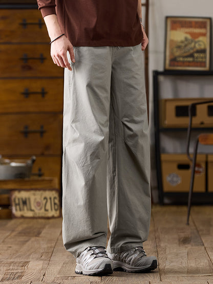 Men's Drawstring Wide‑Leg Casual Cotton Trousers