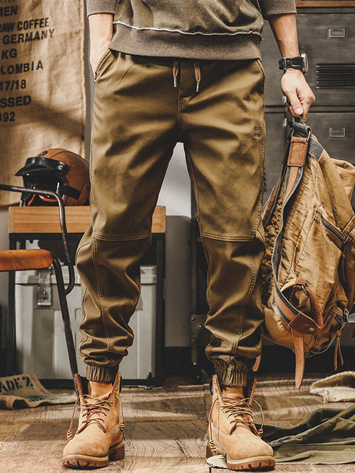 Herren Cargohose mit Kordelzug und Bündchen‑Beinen