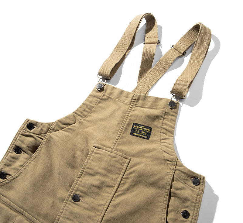 Damen-Latzhose aus Moleskin mit Kordelzug