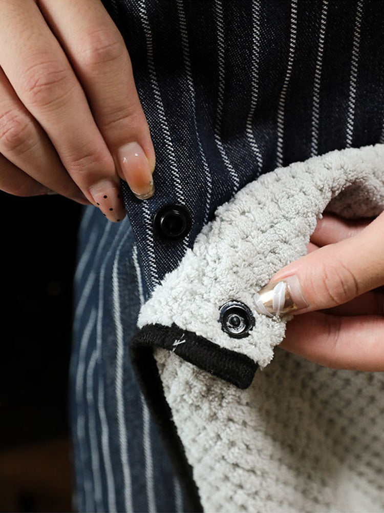 Abnehmbare Handtuchschürze mit Streifen
