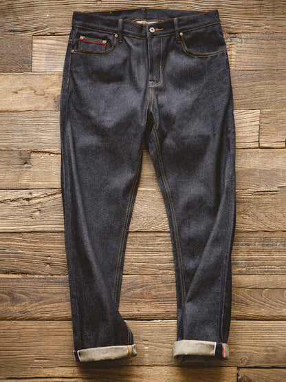 Jeans da uomo in denim grezzo in stile retrò americano
