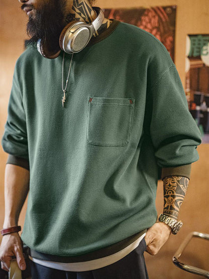 Felpa da uomo a maglia waffle