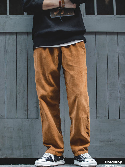 Pantalones anchos de pana para hombre