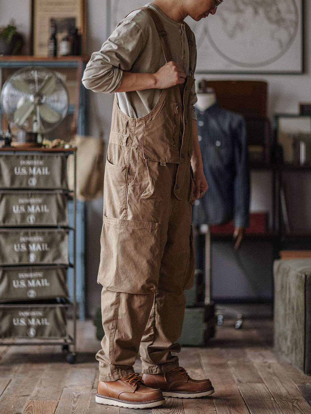Cargo-Latzhose aus Canvas für Herren