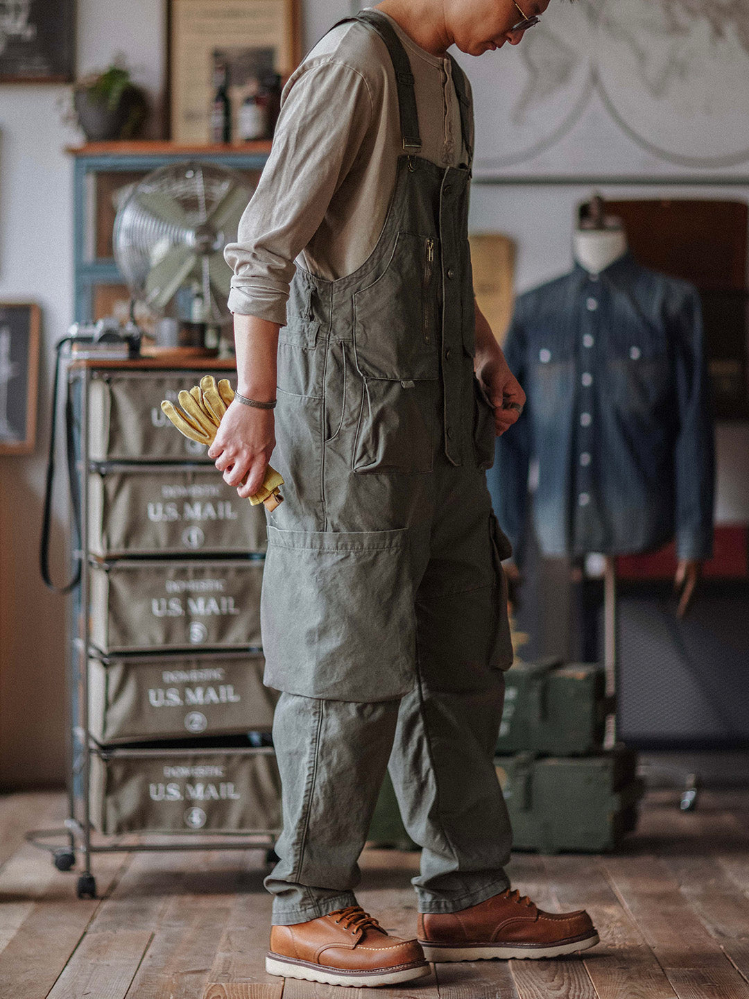 Cargo-Latzhose aus Canvas für Herren