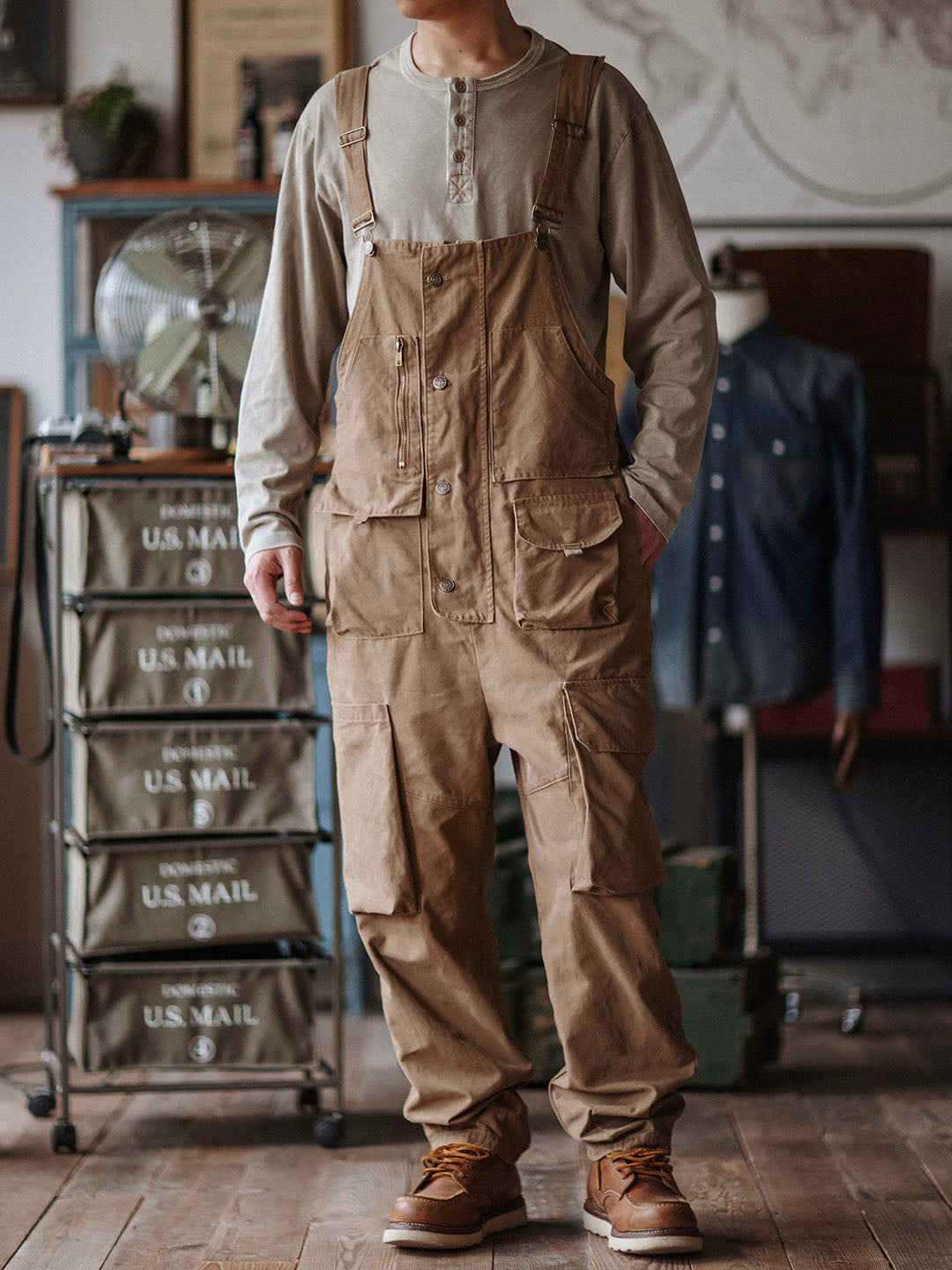 Cargo-Latzhose aus Canvas für Herren