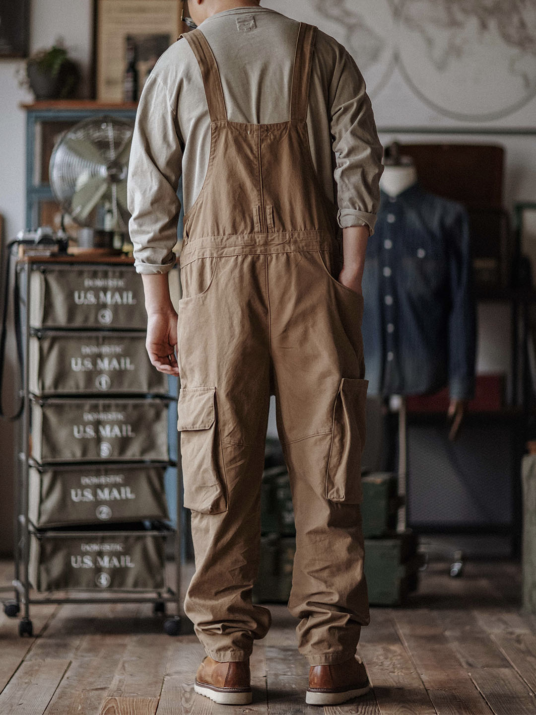 Cargo-Latzhose aus Canvas für Herren