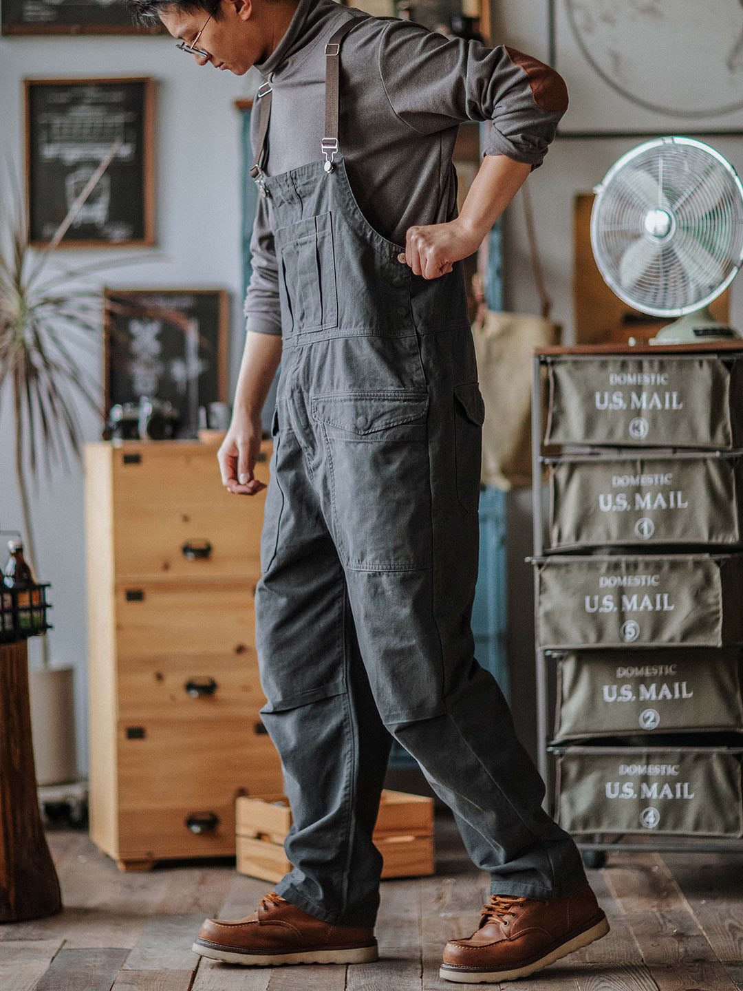 Latzhose Crafter mit Pattentaschen für Herren