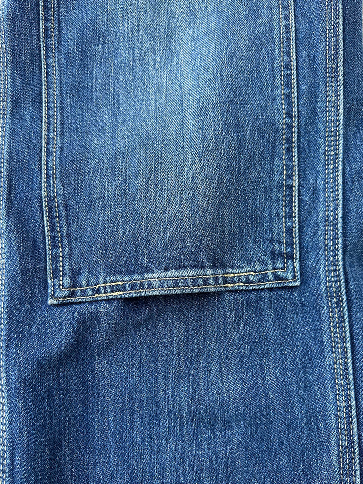 Pantalones tipo carpintero para hombre en denim *selvedge* con lavado medio – Liquidación