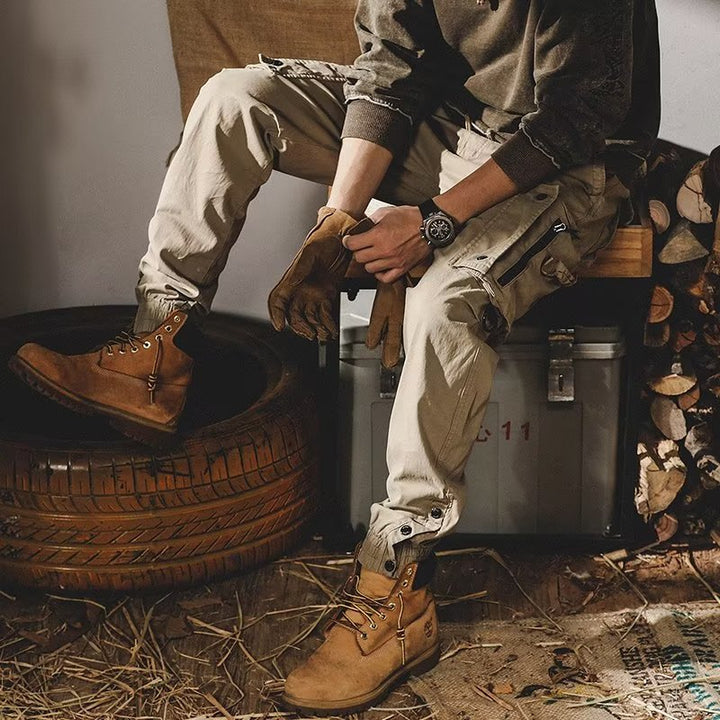Herren-Cargohose aus Baumwoll-Stretch mit vielen Taschen