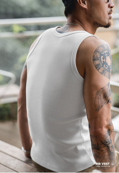 Men's Slim Fit Ribbed Tank Top