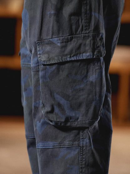 Pantalones Cargo Camuflaje Inspirados en el Estilo Vintage Americano para Hombre