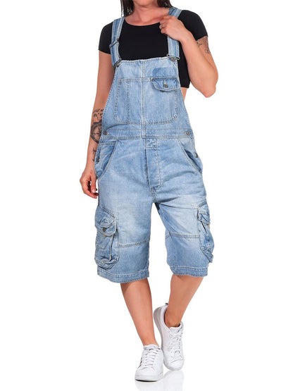 Salopette Cargo in Denim da Donna
