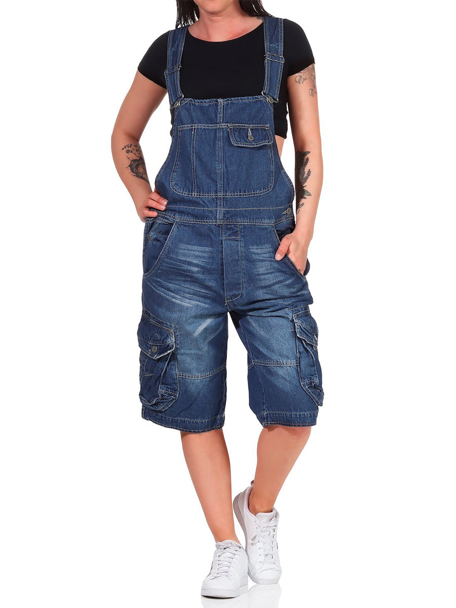 Salopette Cargo in Denim da Donna